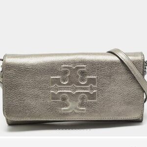 Authentic Tory Burch Metallic Crossbody Bag
